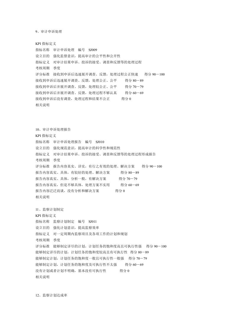关于内审部门的KPI绩效考核设计.doc 第4页