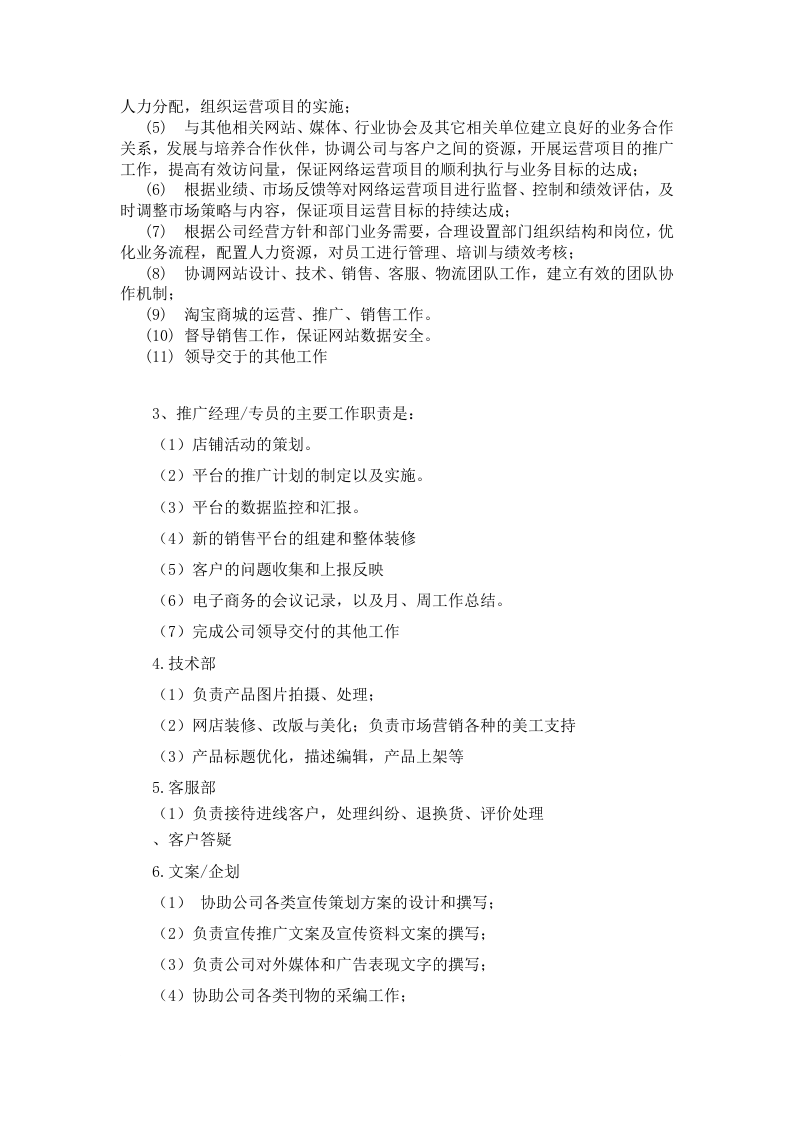 电子商务部职责以及规章制度.doc 第2页
