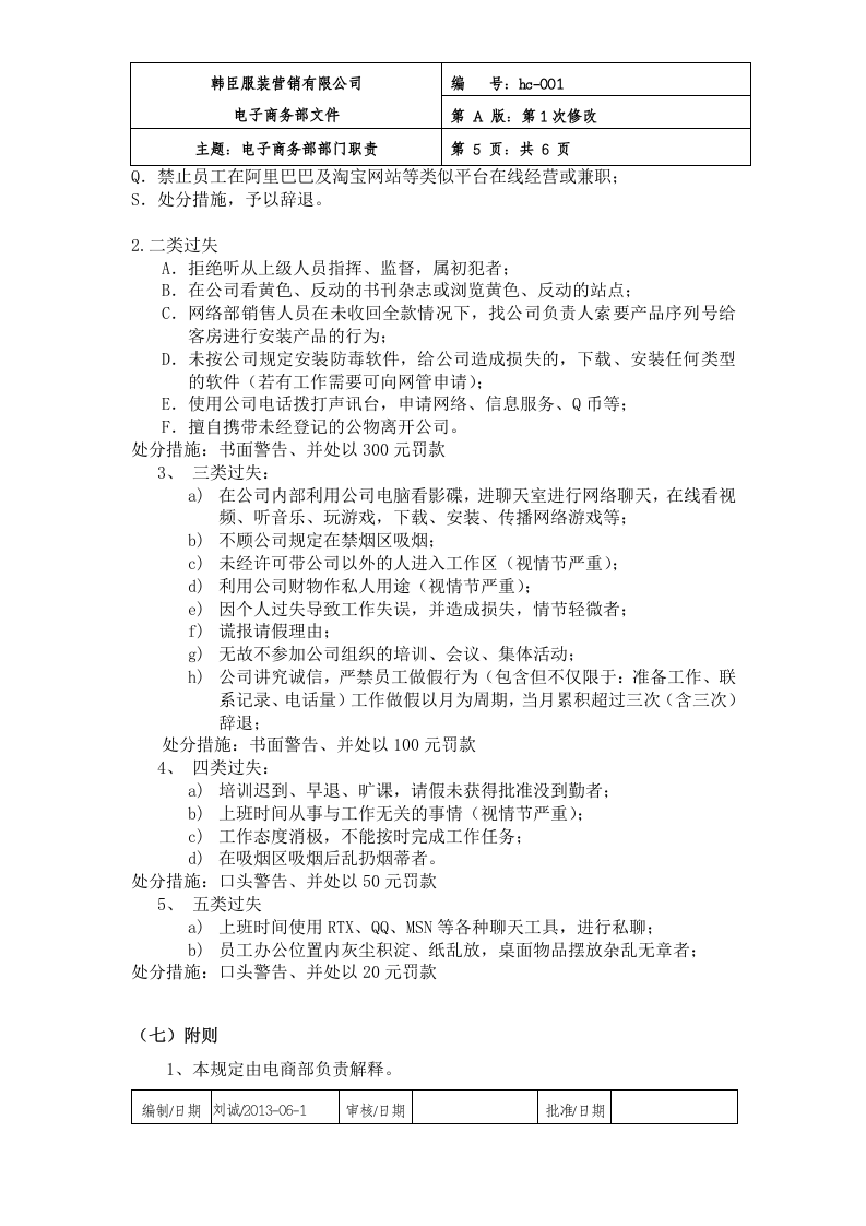 电子商务部职责以及规章制度.doc 第5页