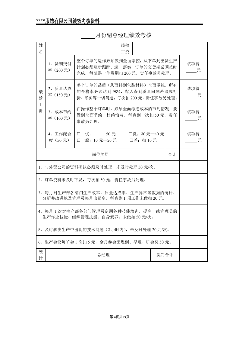 服装企业绩效考核方案.doc 第4页
