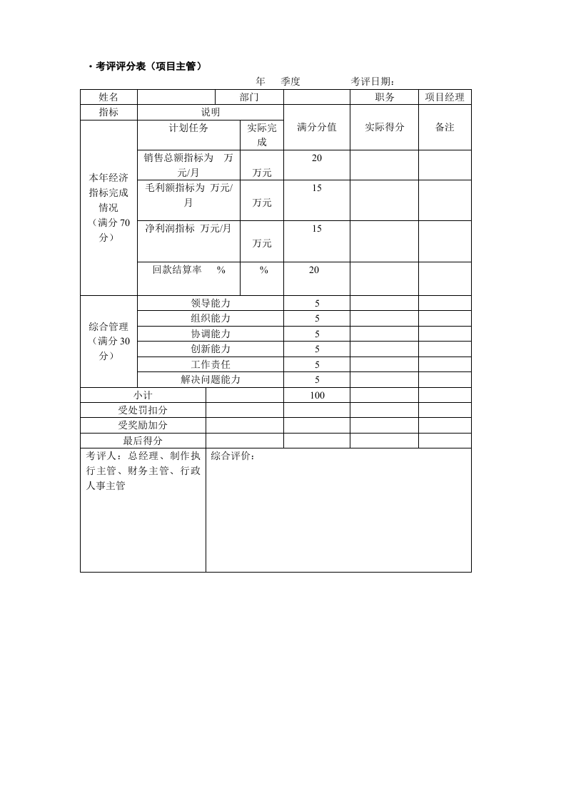 广告公司绩效考核.doc 第4页