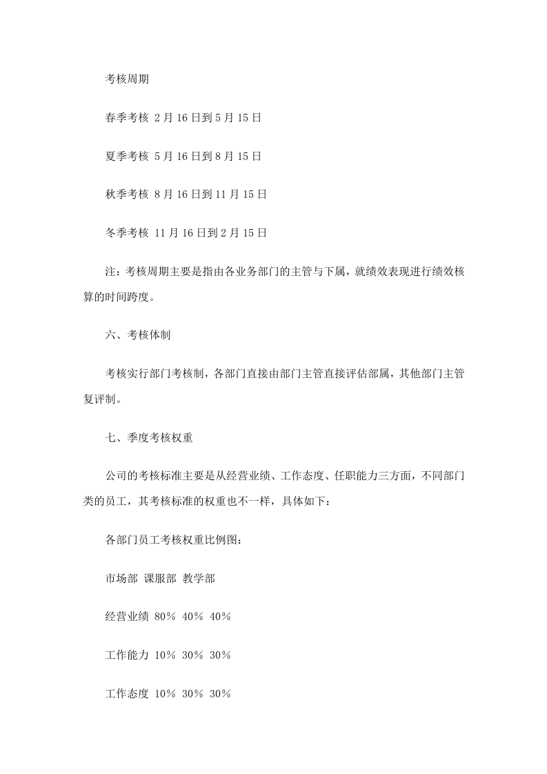 教育培训机构员工绩效考核方案39.docx 第3页