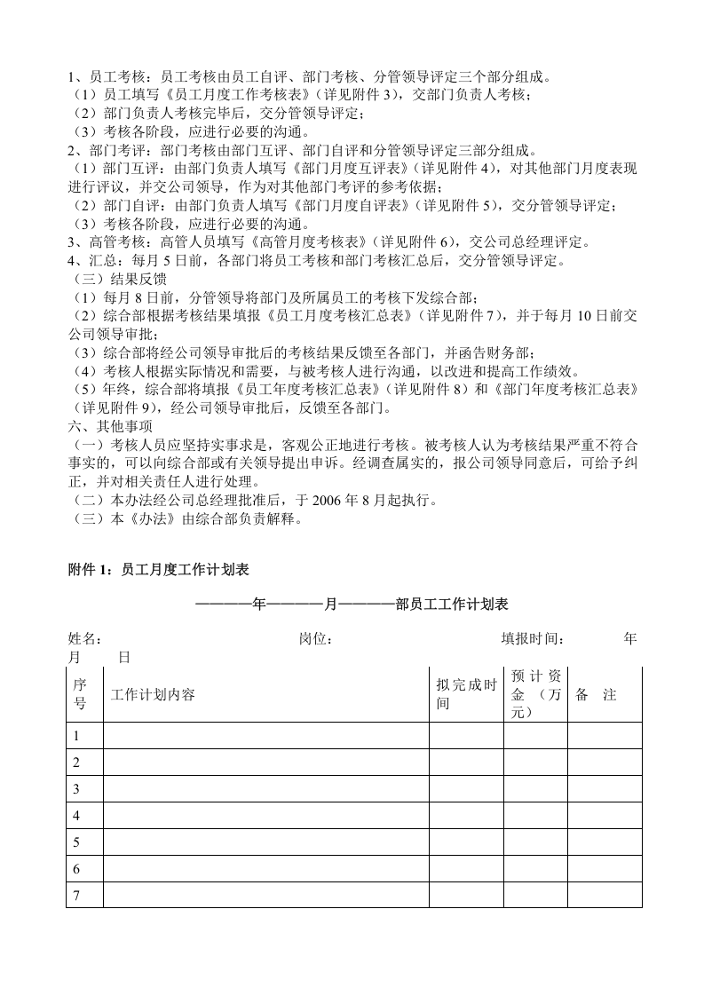全套公司绩效考核办法(附表格).doc 第3页