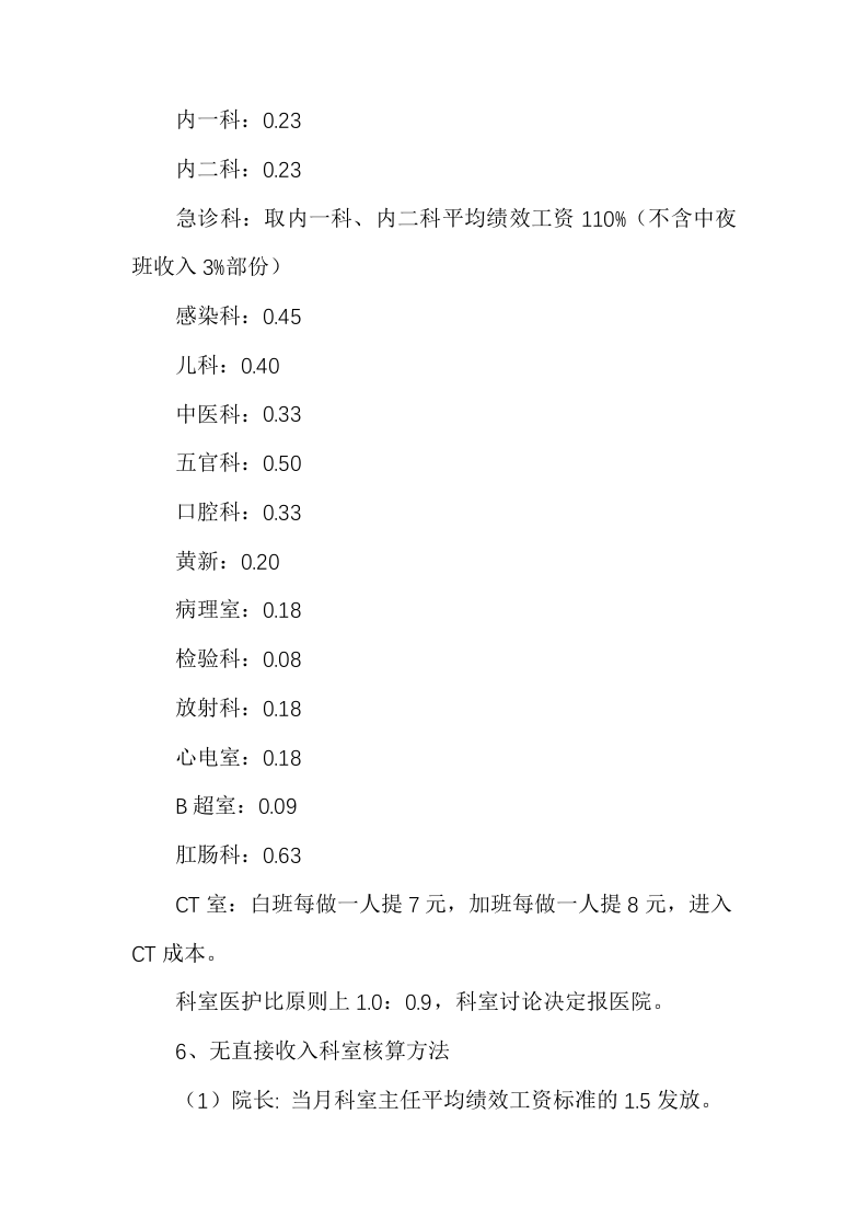 医院2021年绩效考核分配实施方案（详细具体）.docx 第5页