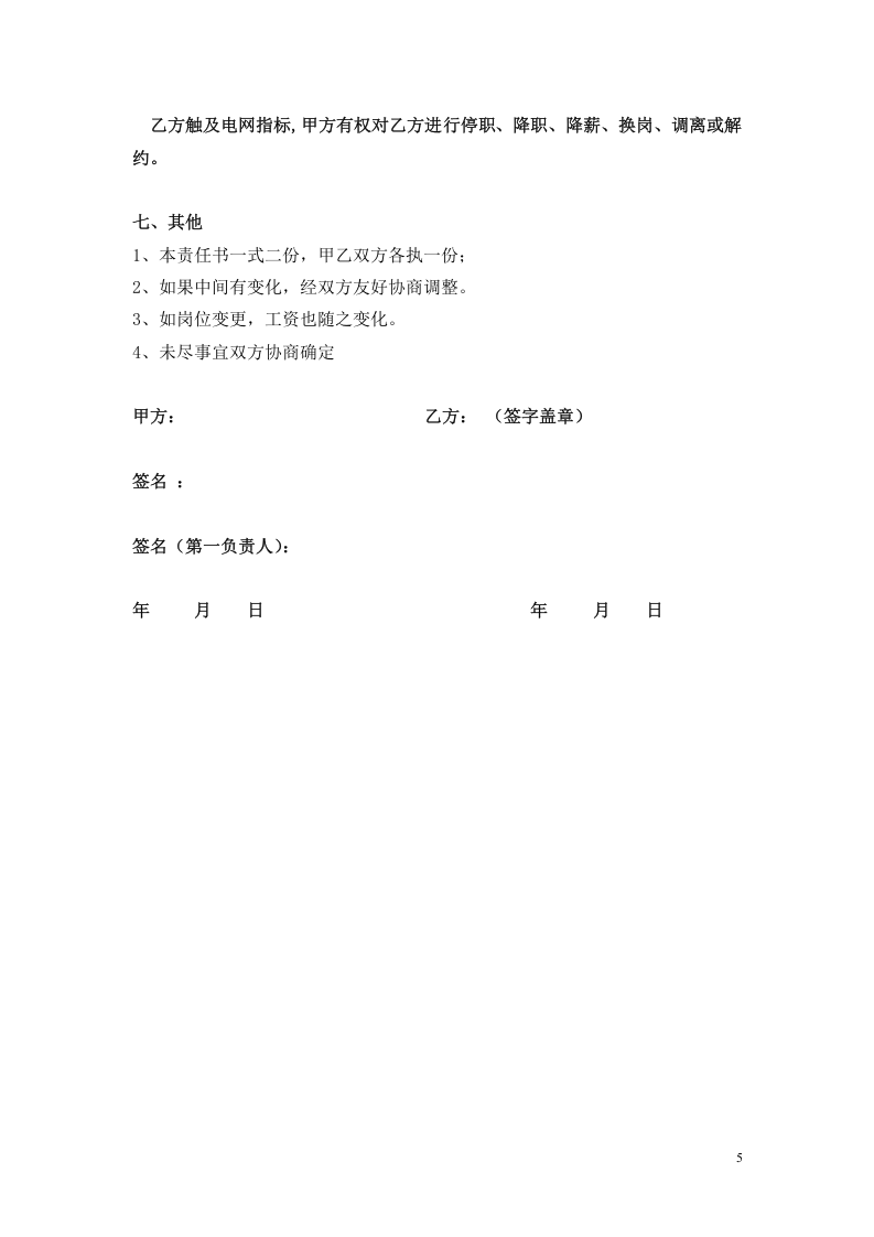 目标责任书-分子公司总经理.doc 第5页
