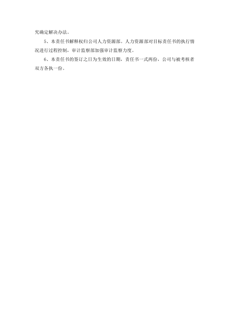 人力资源总监绩效考核目标责任书.docx 第4页