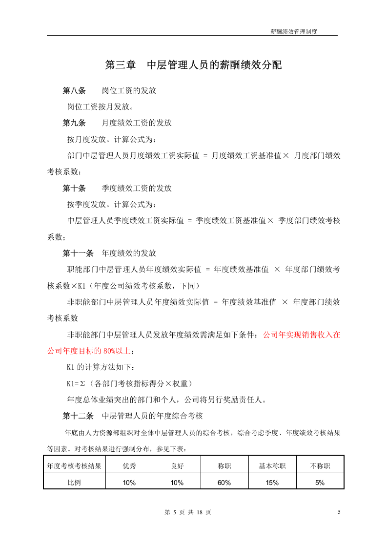 某培训学校薪酬绩效管理制度 (2）.doc 第5页