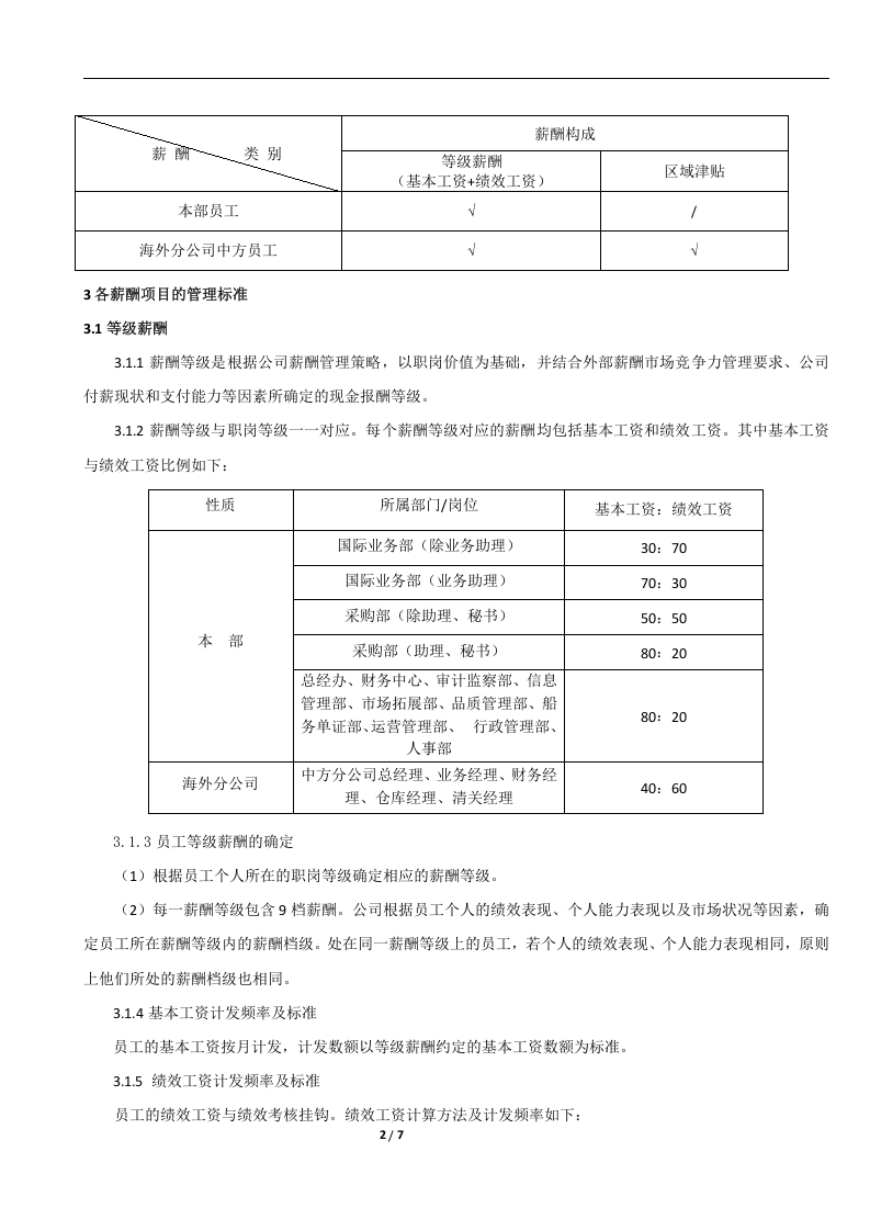 【薪酬方案】贸易有限公司薪酬管理制度(WORD8页).doc 第2页