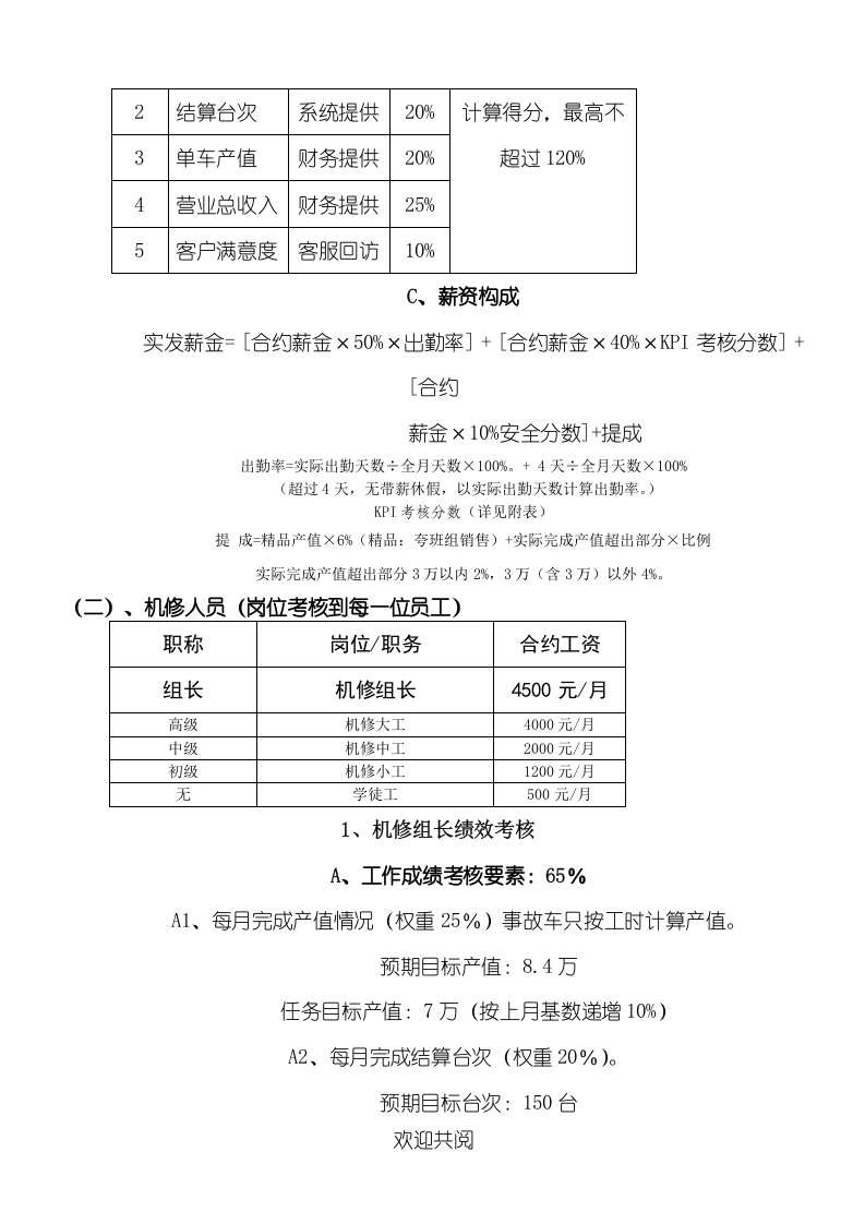 汽车服务KPI绩效考核方法.doc 第5页