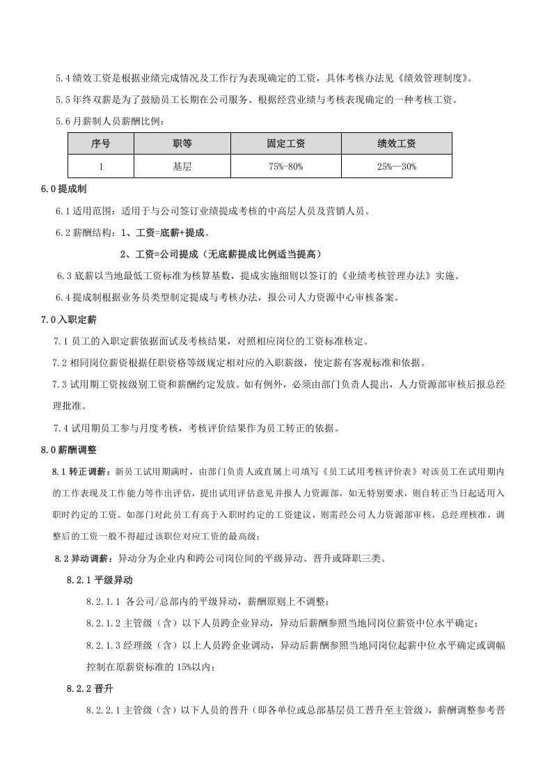XX数控机床薪酬管理制度.doc 第3页