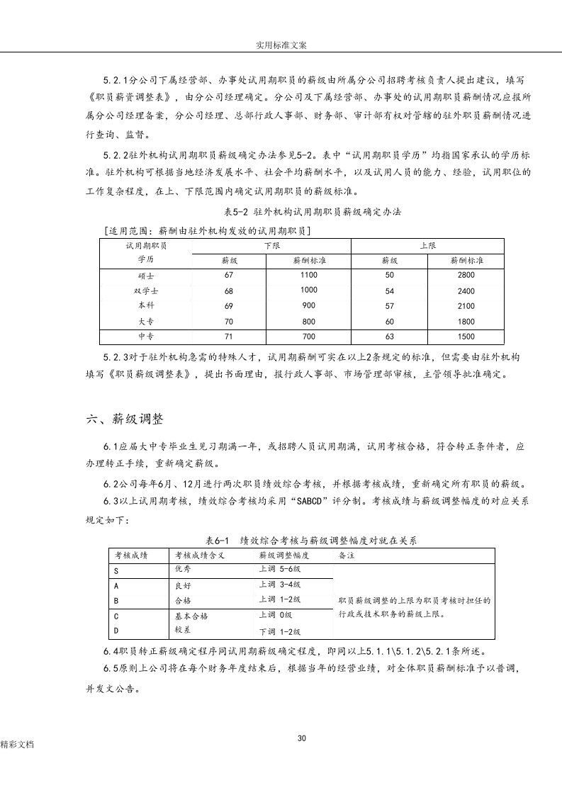 软件的公司的薪酬规章制度.doc 第5页