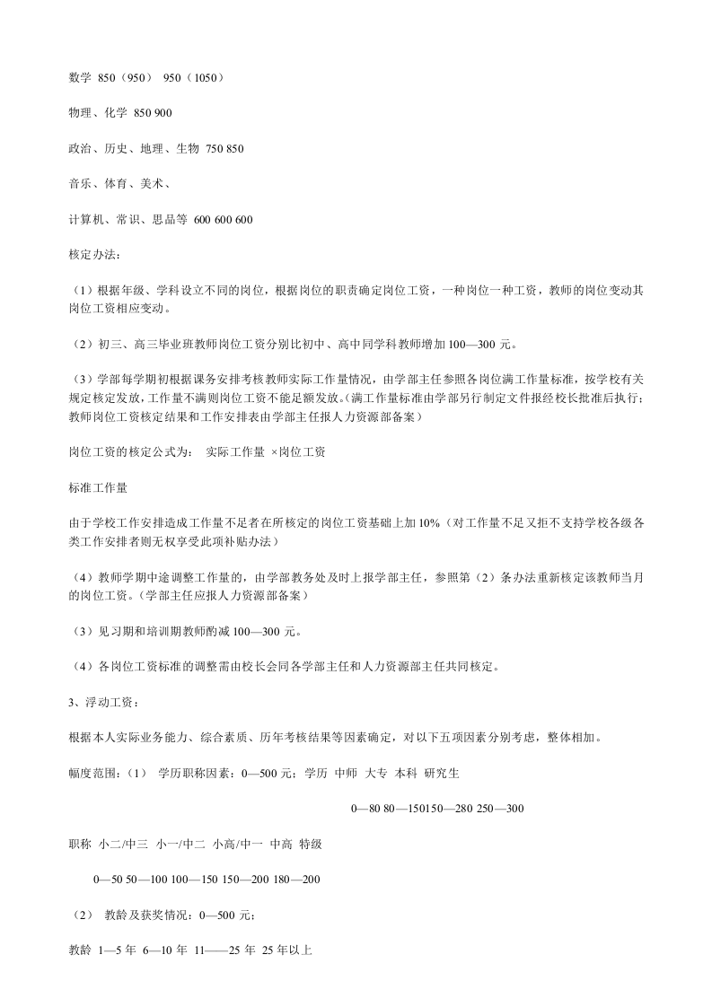 山东青岛某民办学校教师薪酬制度.doc 第2页