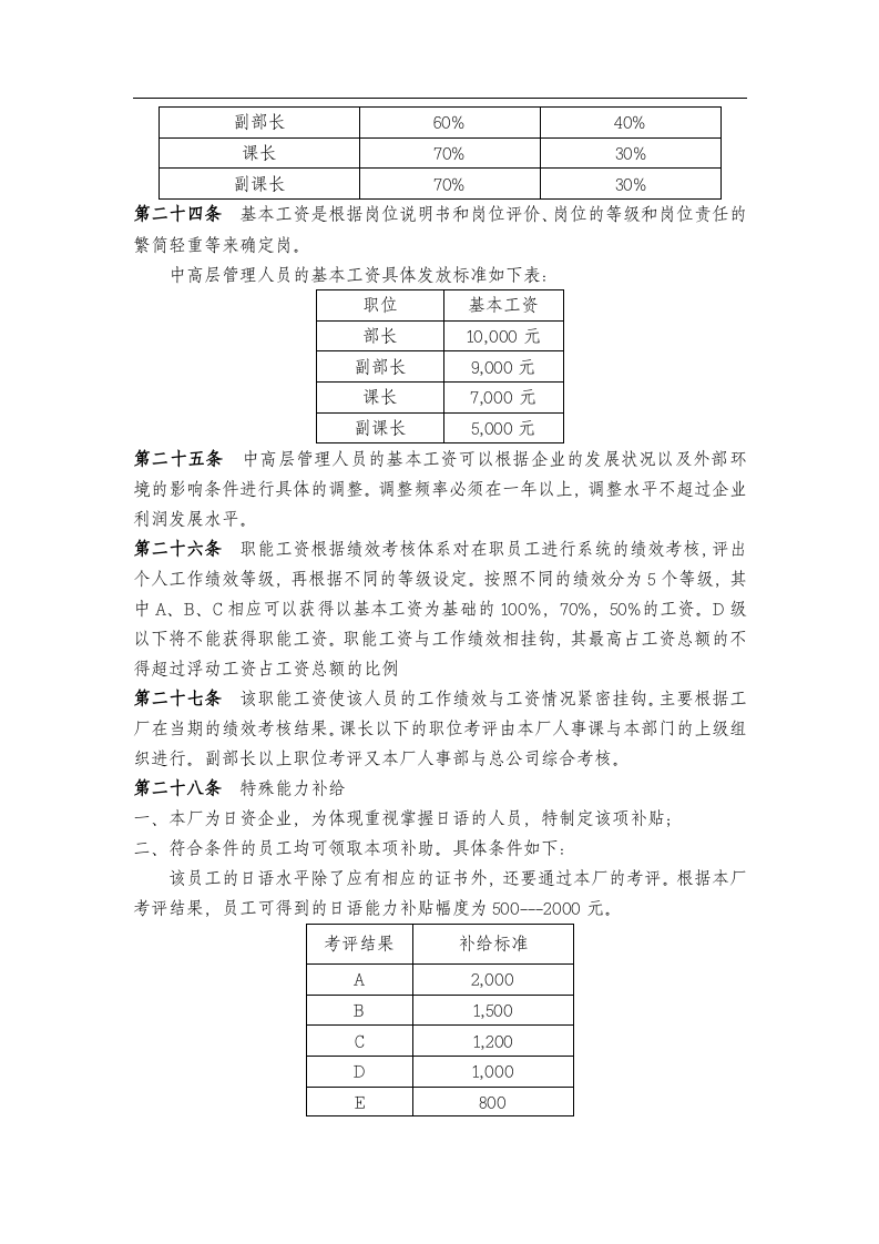 东莞某电器制造厂薪酬制度(试行).doc 第4页