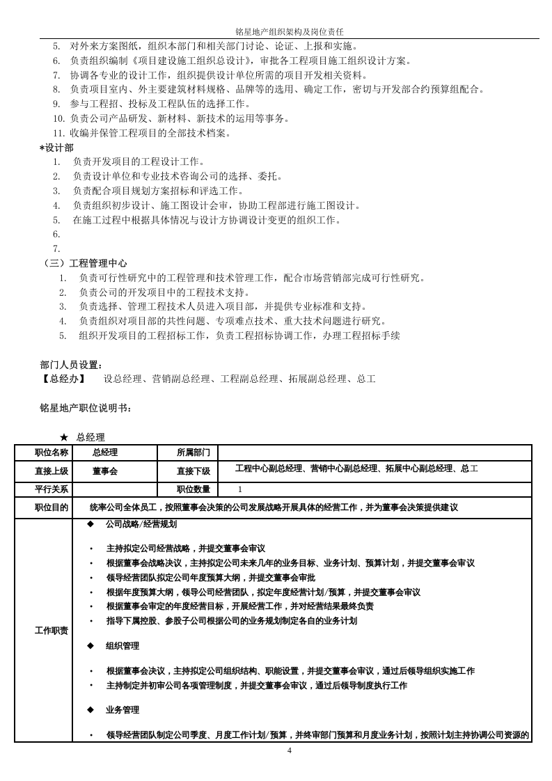 房地产公司组织架构及岗位职责.doc 第4页