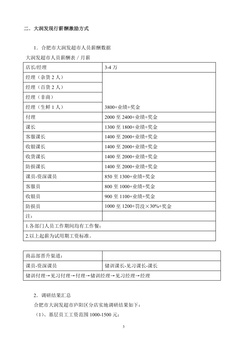 合肥大润发超市薪酬结构及调整.doc 第3页