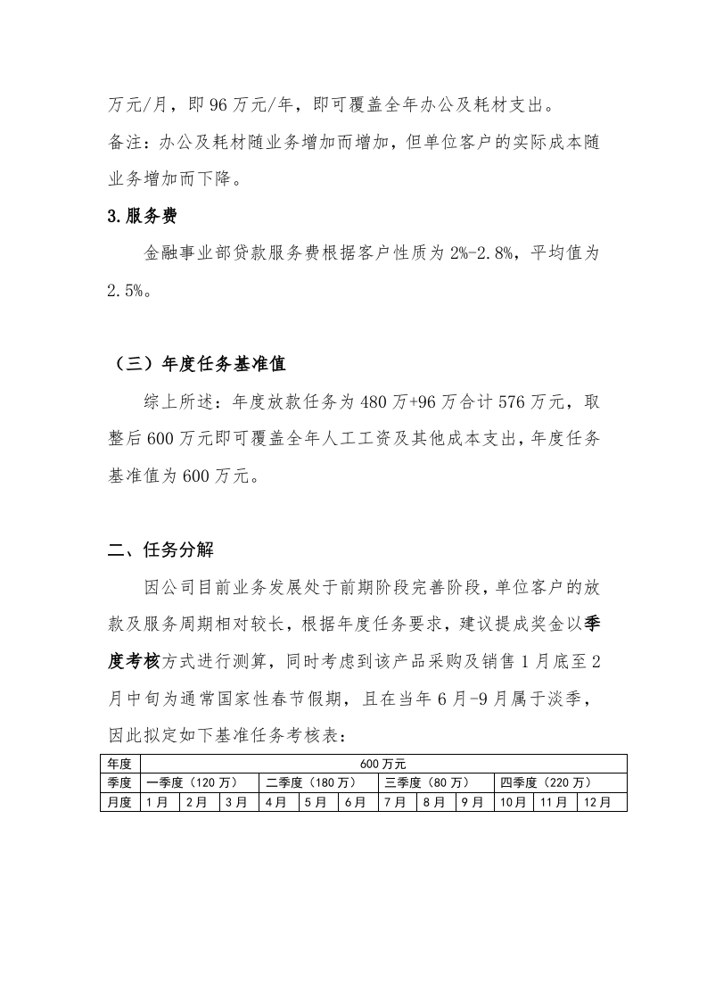金融绩效-提成草案【模板】.docx 第2页