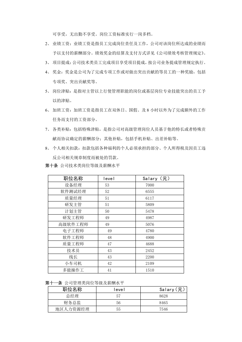 XX高科技有限公司薪酬管理制度范本.doc 第2页
