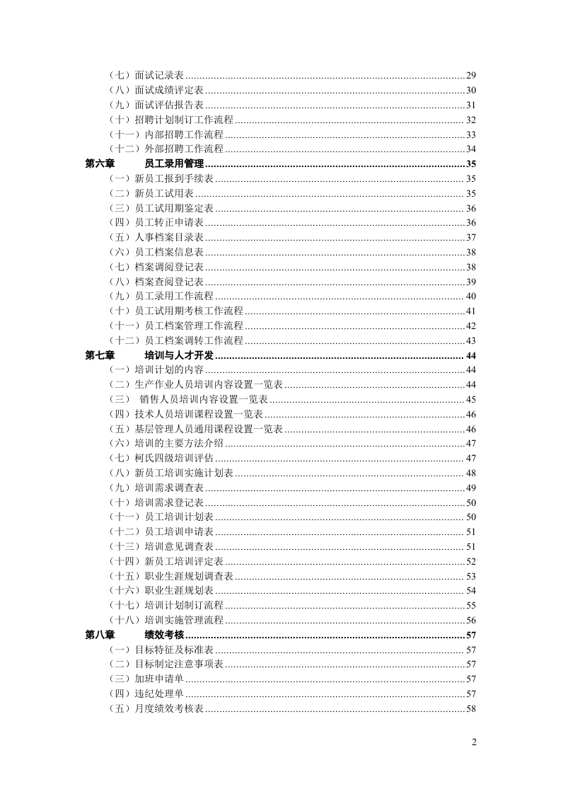 HR人力资源管理手册..doc 第2页