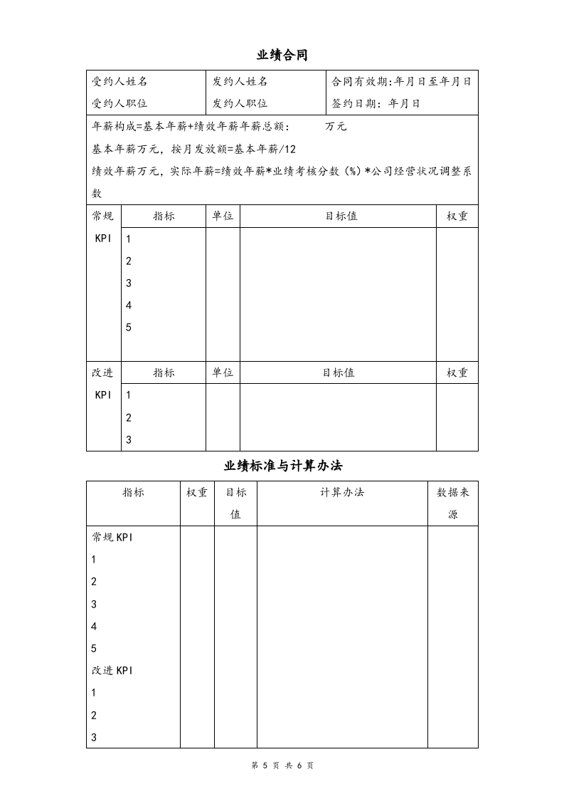 【实例】物流有限公司年薪制人员薪酬与考核管理办法.doc 第5页