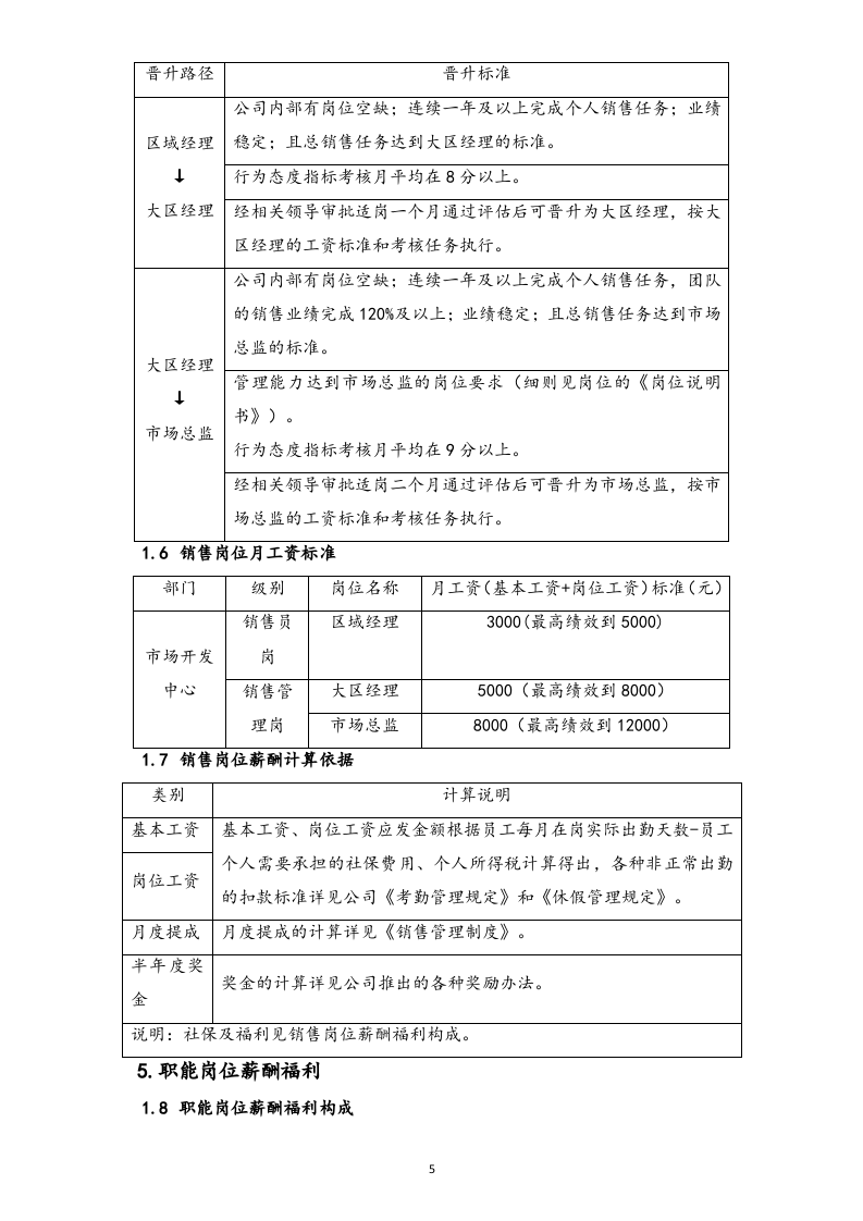 【通用】有限公司薪酬福利管理制度.docx 第5页