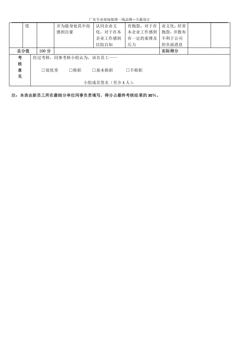 新员工试用期考核表(样本).docx 第5页