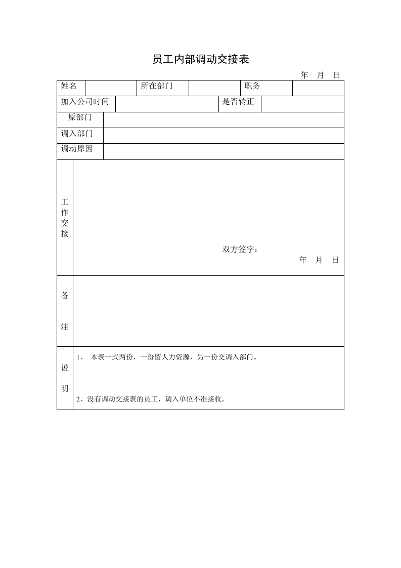 员工内部调动审批表(含交接表).doc 第2页