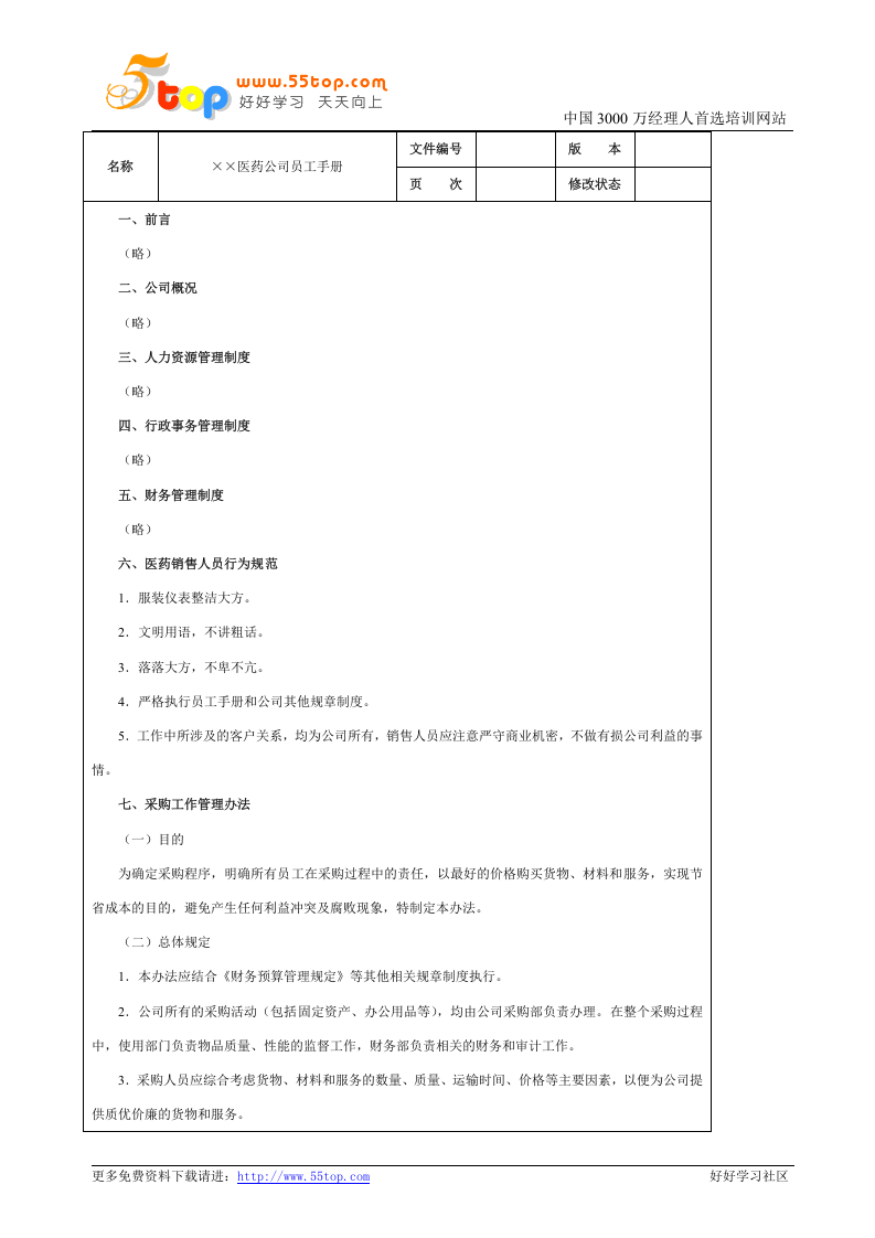 医药公司员工手册范例.doc 第3页