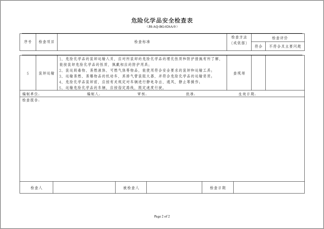 危化企业危险化学品安全检查表.doc 第2页