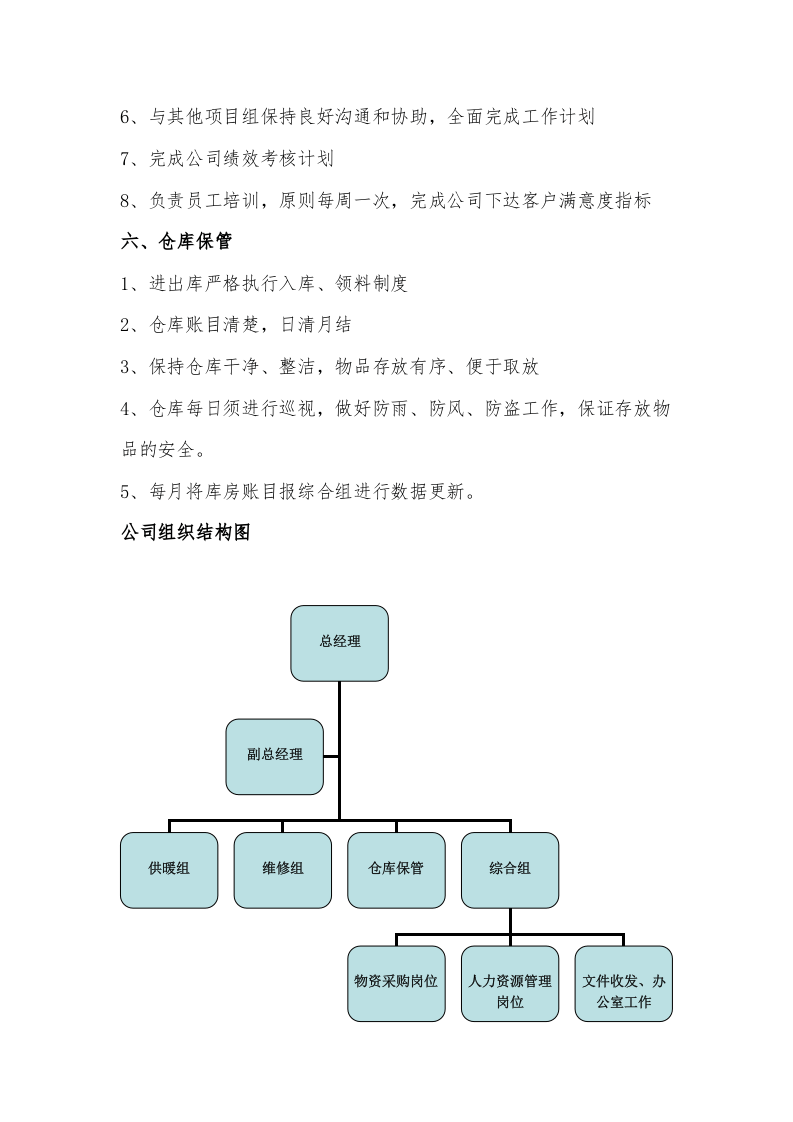 小型公司扁平化管理组织结构及组织结构图(草稿)).doc 第4页