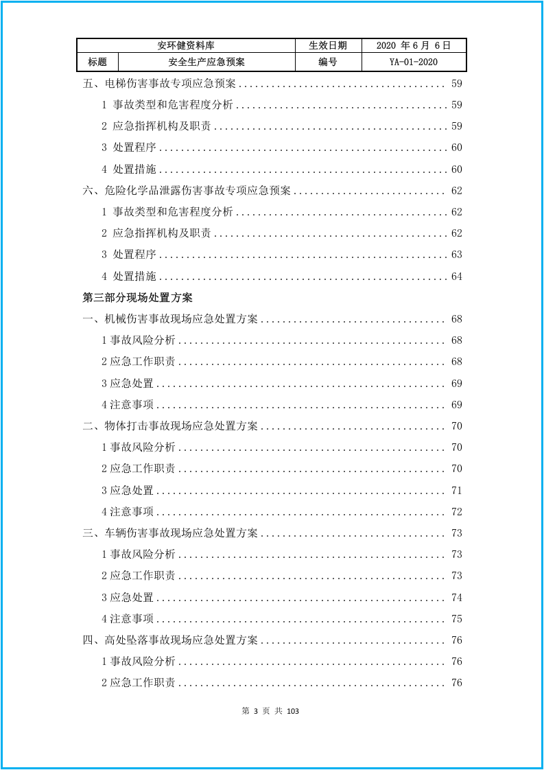 规范版本，6个专项，10个现场处置应急预案大全.docx 第4页