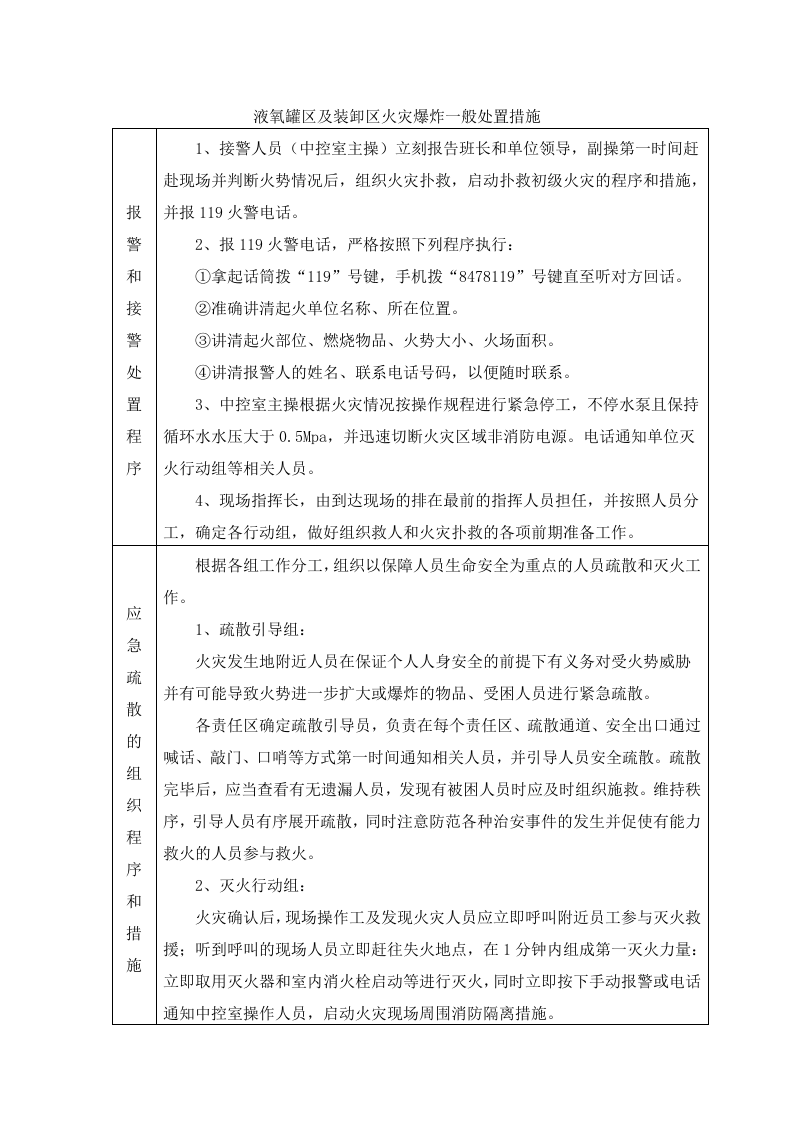 液氧罐区和装卸区火灾爆炸专项应急预案.doc 第5页
