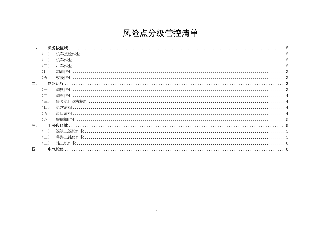 冶金企业风险点分级管控清单（厂内火车运输）-根据批注结合危险源表进系统.doc 第1页