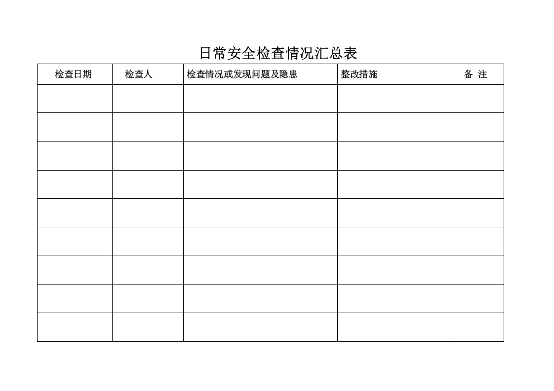 日常安全检查标准及记录.doc 第5页