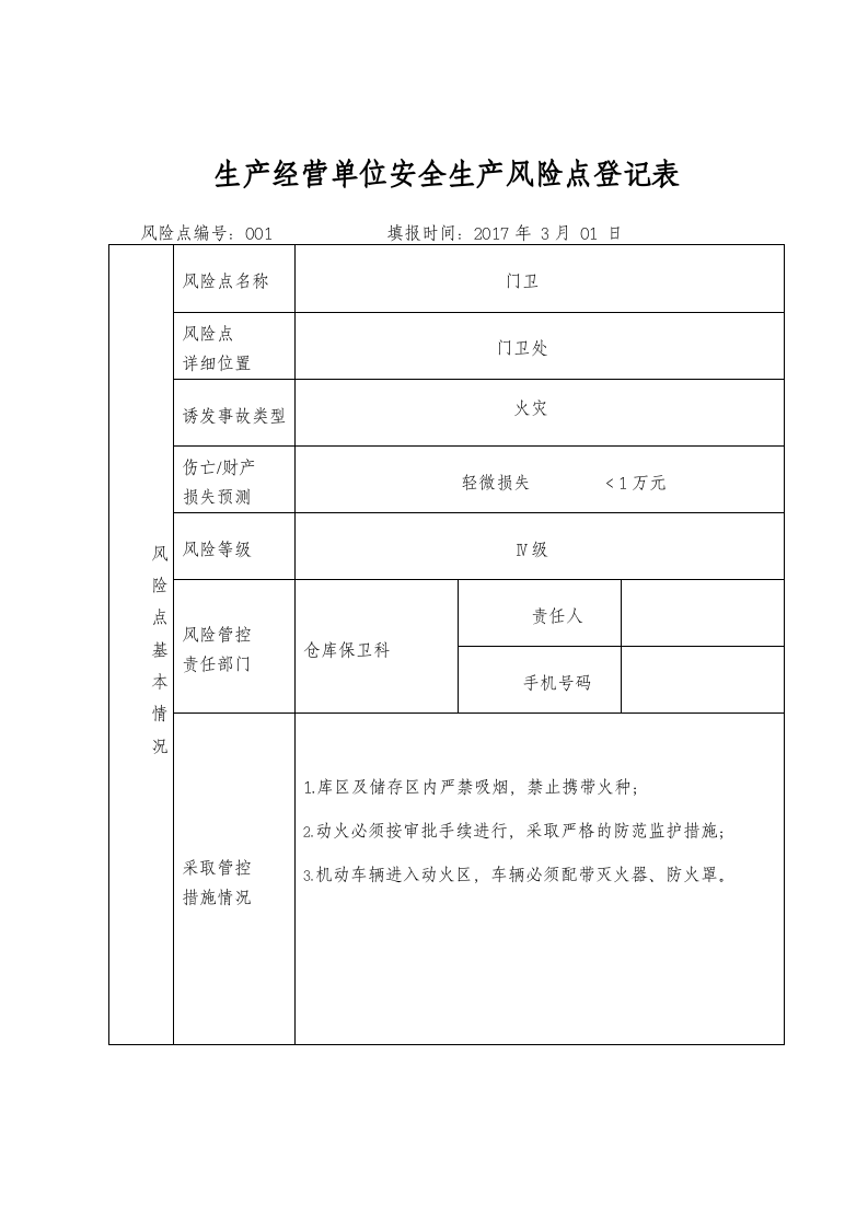 烟花爆竹有限公司风险点名册.doc 第3页