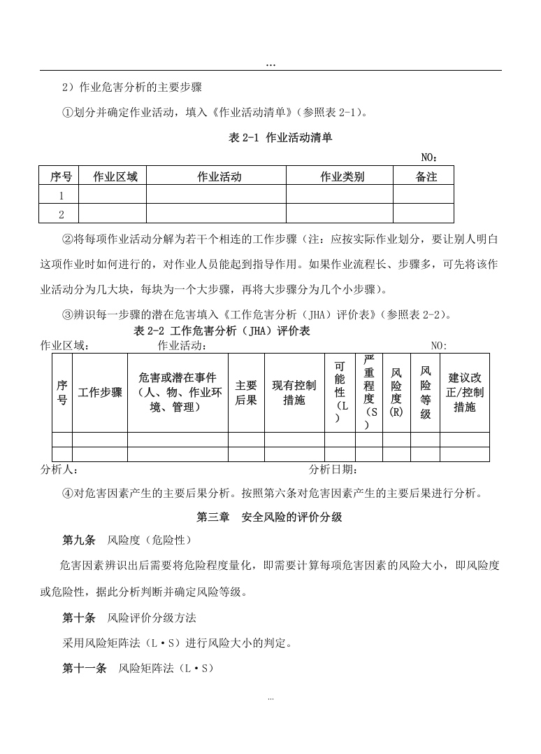 1.安全生产风险分级管控管理制度，模板一.doc 第4页