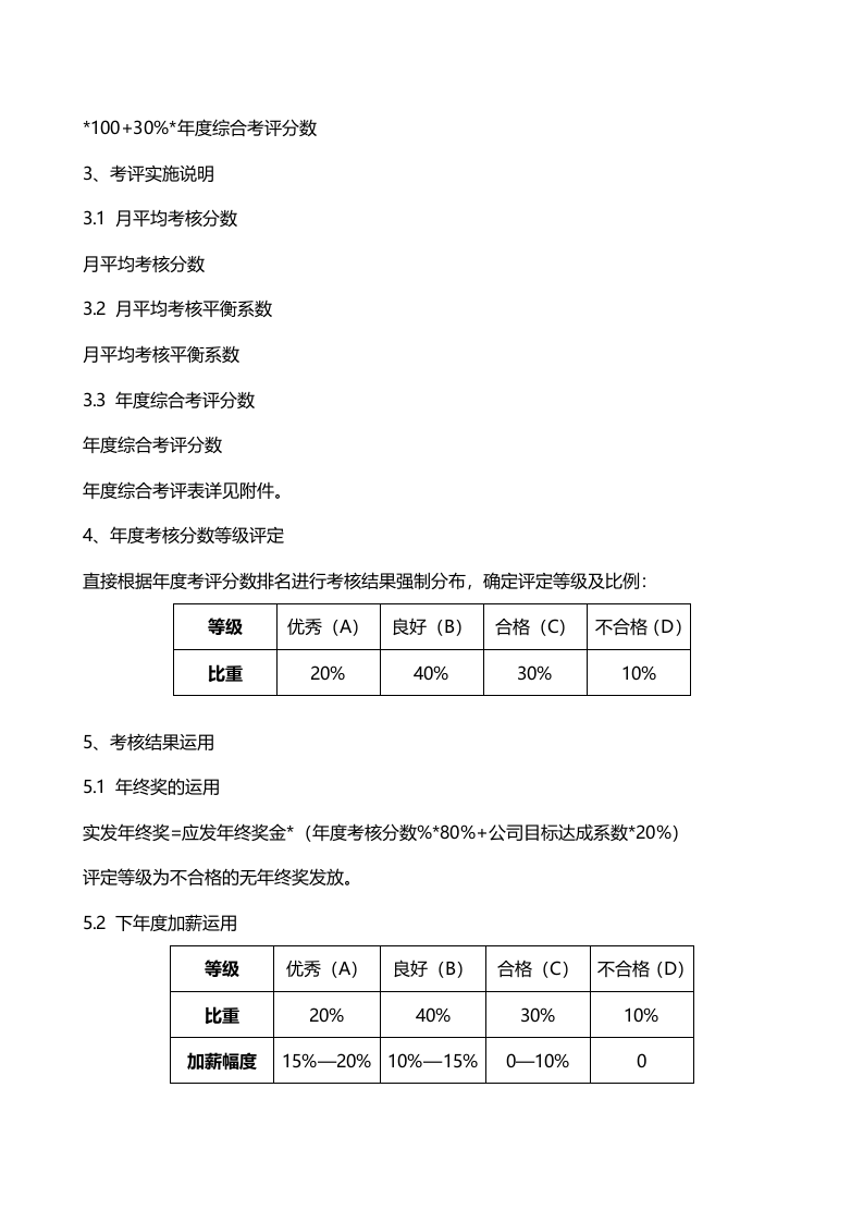 2016年员工年度考核实施方案(加薪、年终奖方案).doc 第4页