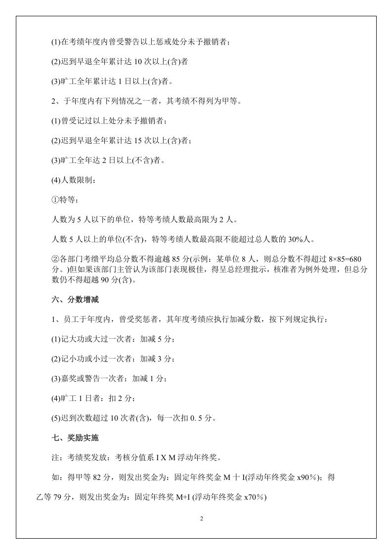 公司员工年终奖考核办法（试用版）.doc 第2页