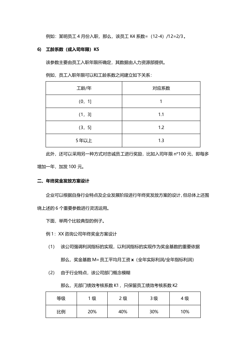 年终奖金发放方案设计（多个层面、多重系数）.docx 第3页