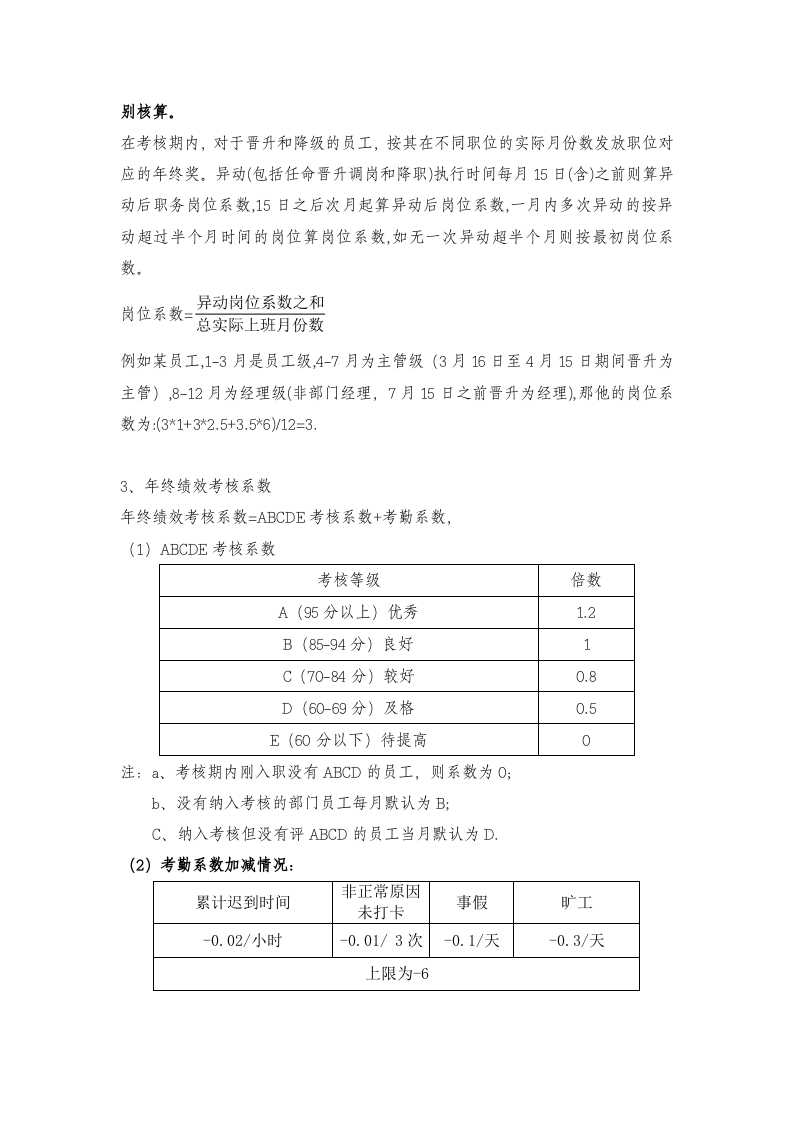 员工年终奖分配方案（规范行政文件）.doc 第3页