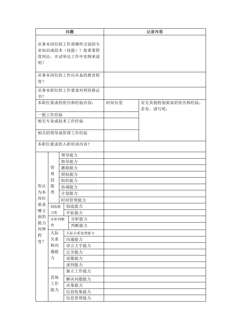 岗位评价结构化访谈提纲及记录表.doc 第3页