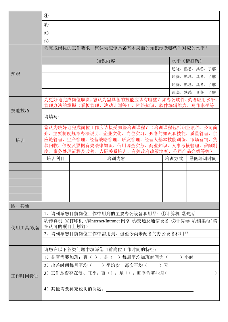 岗位说明书调查问卷.doc 第3页