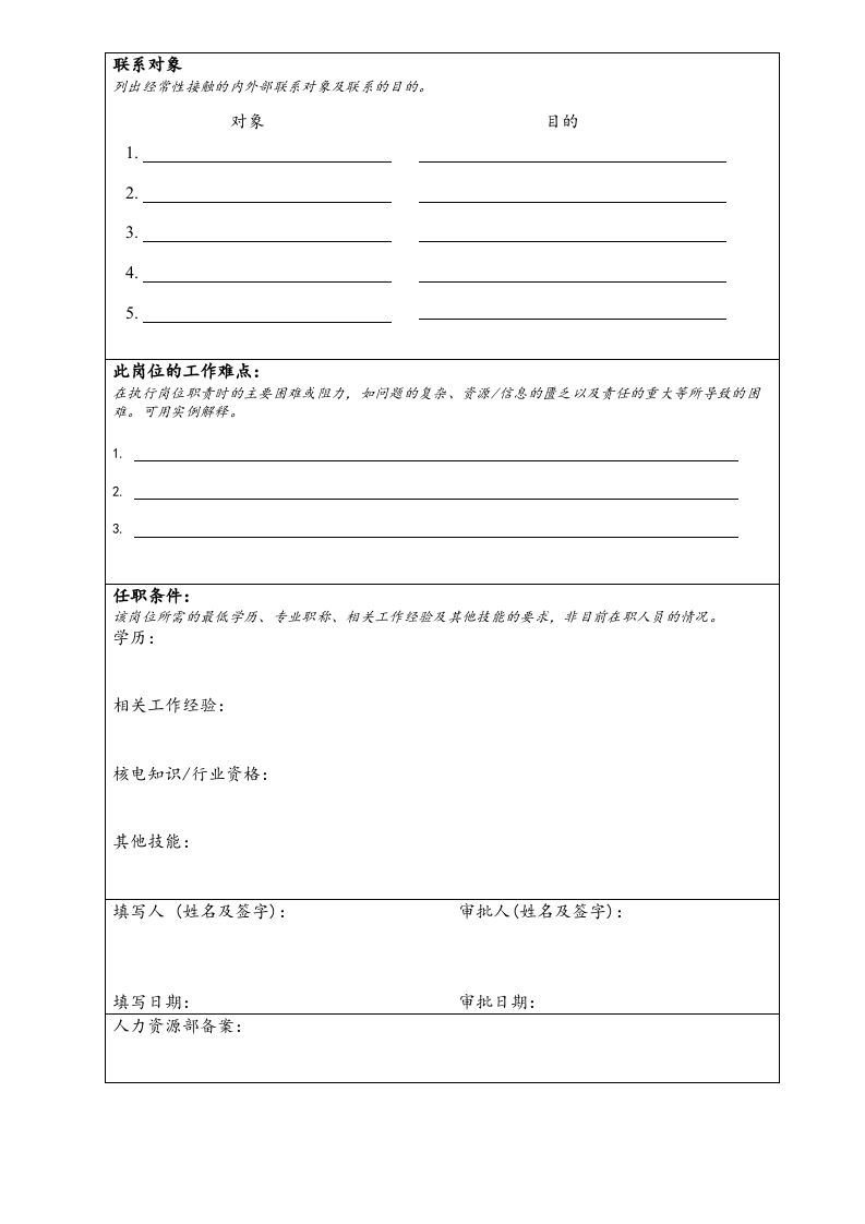 岗位描述书模板.doc 第4页