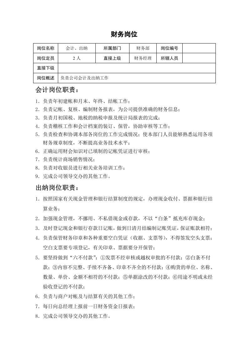 商场岗位职责(最新).doc 第4页