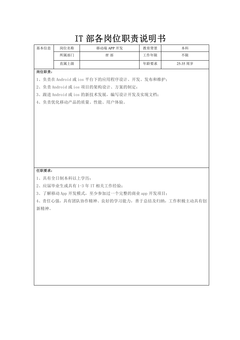 IT部岗位说明书.doc 第4页