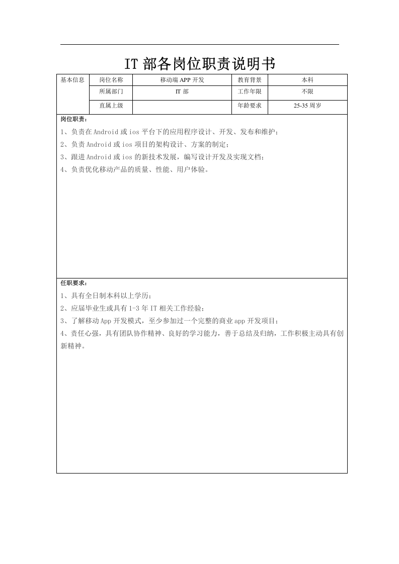 IT部岗位说明书资料.doc 第4页
