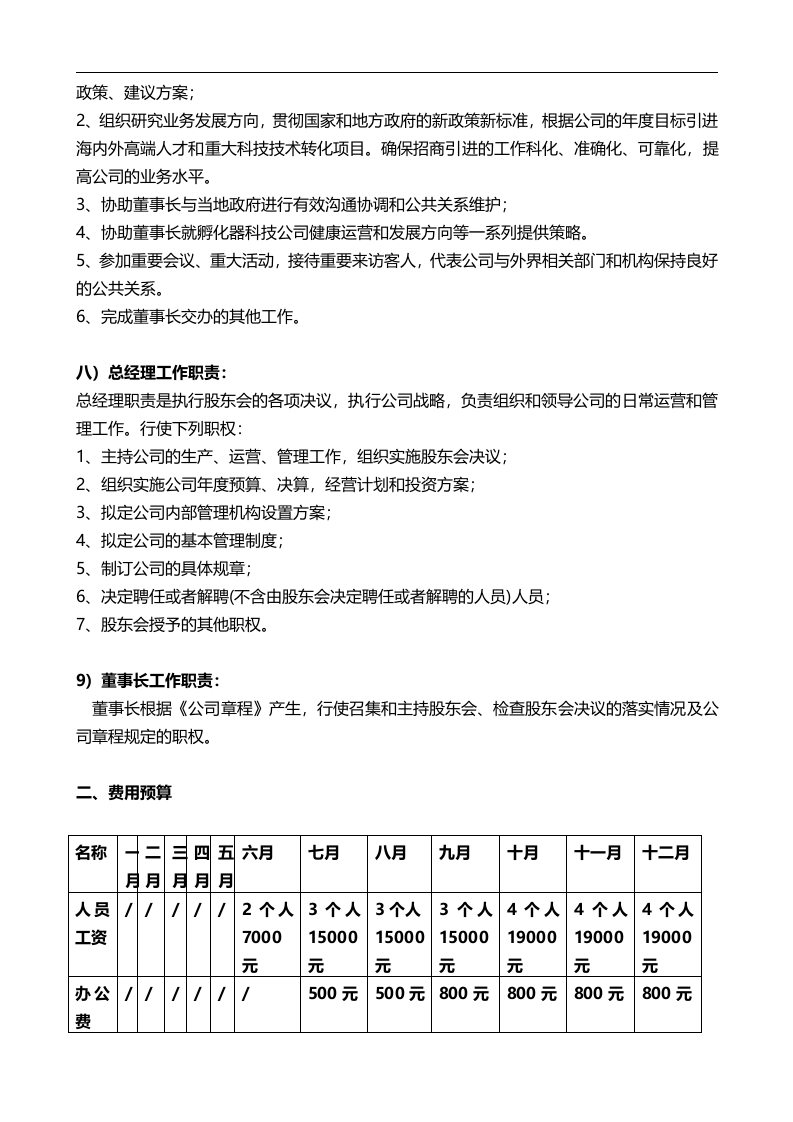 双创科技公司岗位安排及职责(拟).docx 第5页