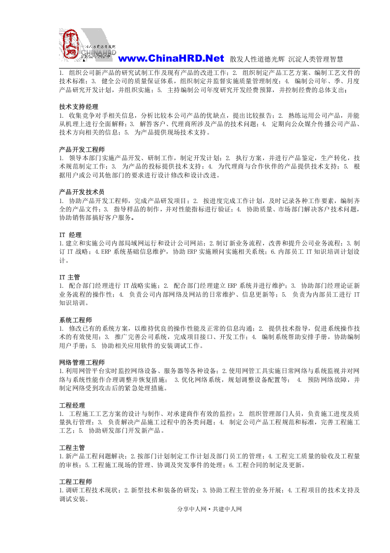 01-生产制造企业岗位说明.doc 第5页