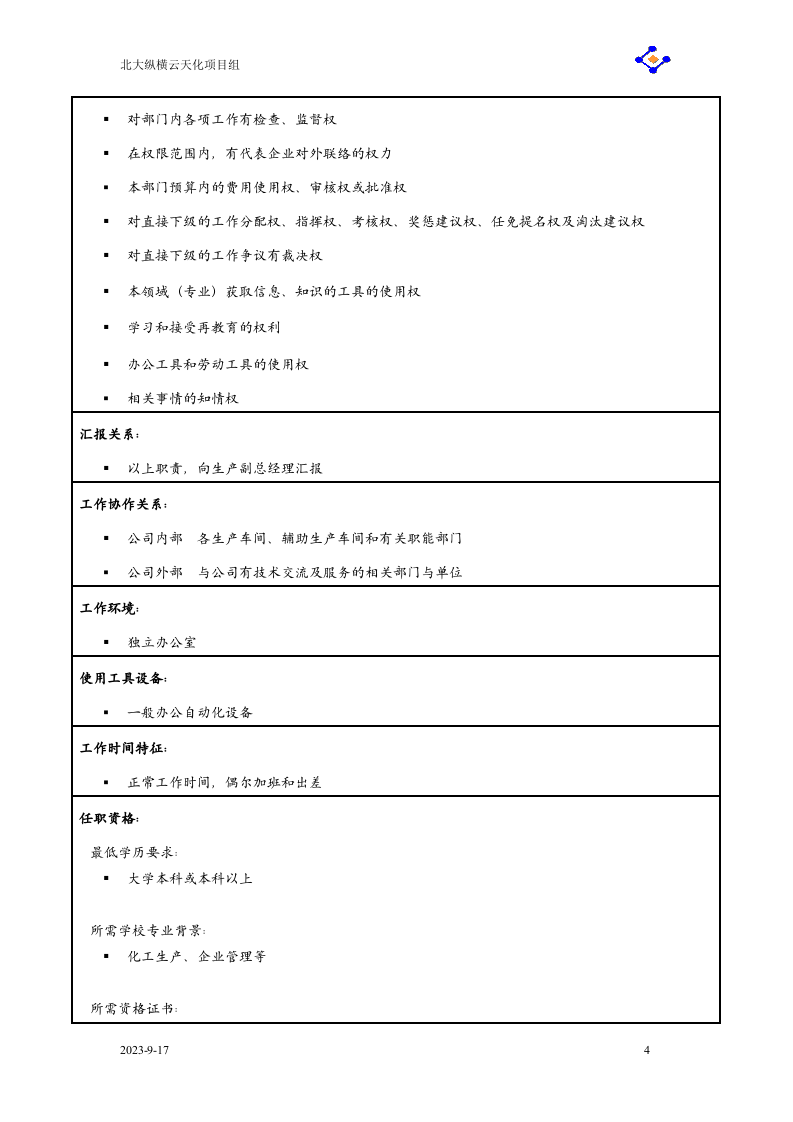 07-生产部职务说明书（大全）.doc 第4页