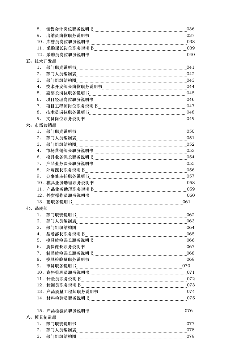 橡塑模具行业各部门岗位职责说明书.doc 第2页