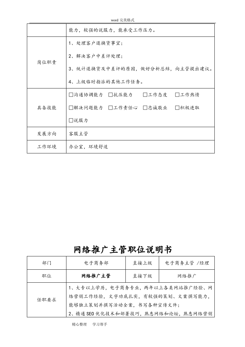 电商公司各职位说明书.doc 第5页